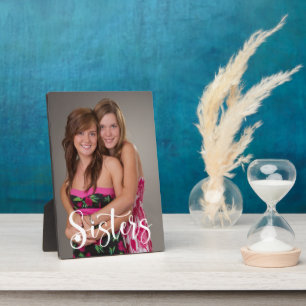 Sisters Handwritten Script Plaque