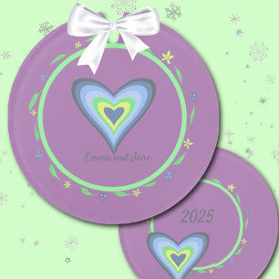 Sisters Heart Christmas Ornament