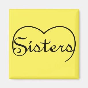 Sisters heart magnet