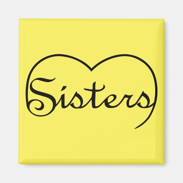 Sisters heart magnet (Front)