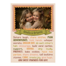 Sisters Heart touching & sentimental Photo Print