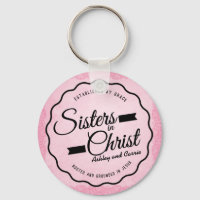 Sisters in Christ Christian Friendship Keychain