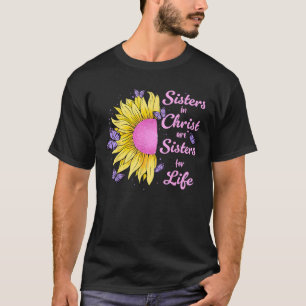 Sisters in Christ Pretty Sunflower And Butterfly C T-Shirt