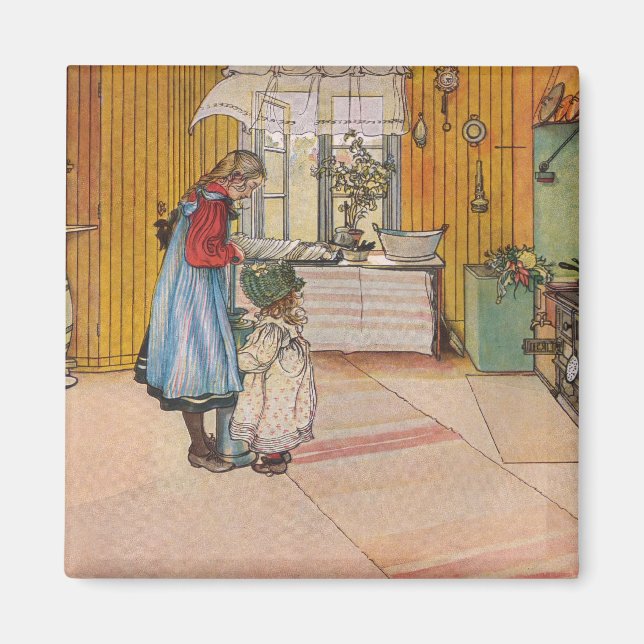 Sisters - Koket av Carl Larsson Magnet (Front)