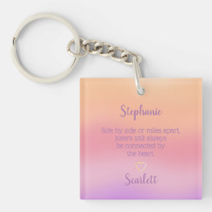 Sisters Miles Apart Keychain