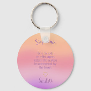 Sisters Miles Apart Keychain