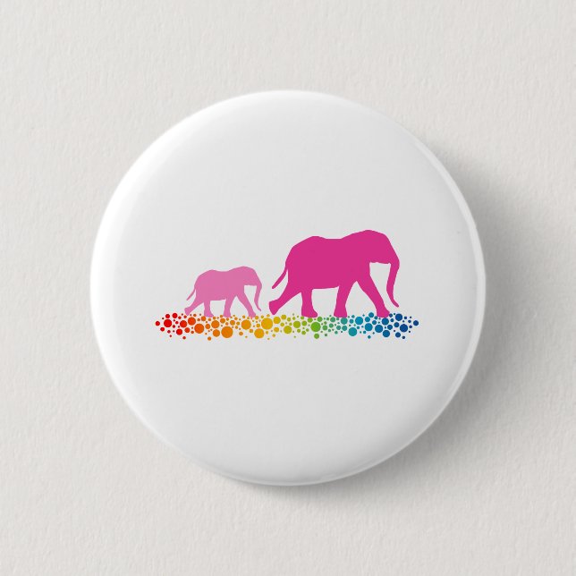 Sisters of Elephant Walking 2 Inch Round Button (Front)