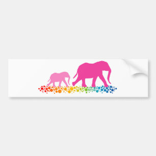Sisters of Elephant Walking Bumper Sticker