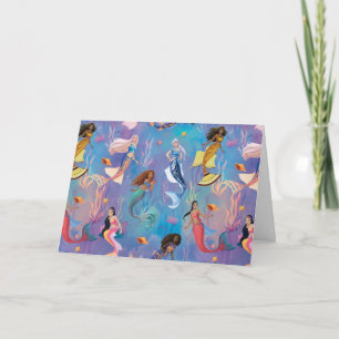 Sisters of the Sea Ocean Pattern Card