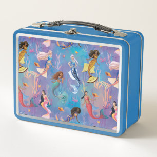 Sisters of the Sea Ocean Pattern Metal Lunch Box