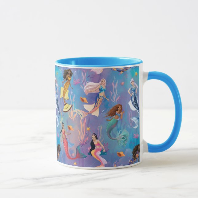 Sisters of the Sea Ocean Pattern Mug (Right)