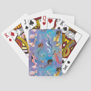 Sisters of the Sea Ocean Pattern Playing Cards