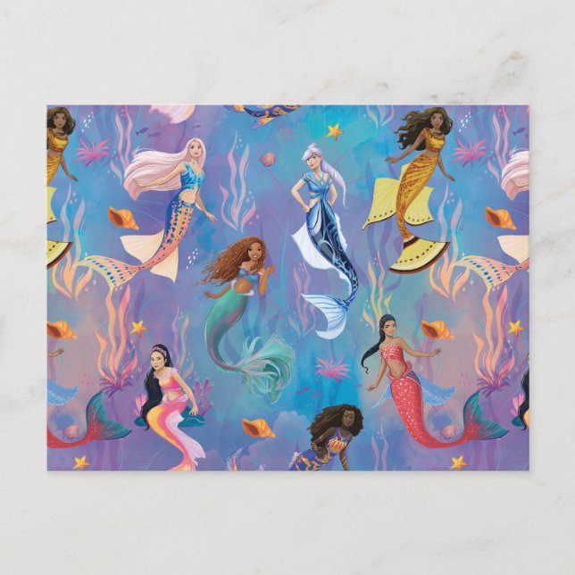 Sisters of the Sea Ocean Pattern Postcard (Front)