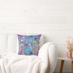 Sisters of the Sea Ocean Pattern Throw Pillow