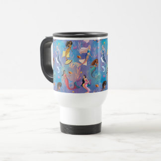 Sisters of the Sea Ocean Pattern Travel Mug