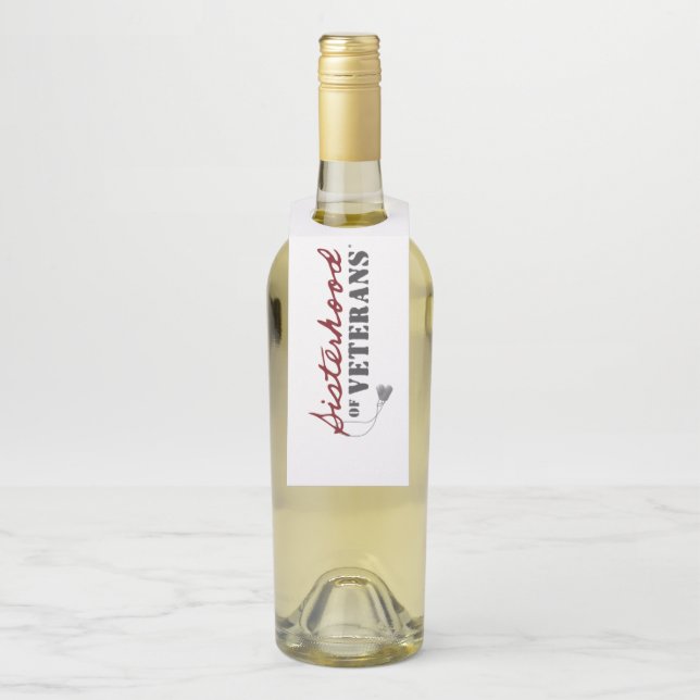 Sisters of Veterans Military Pride Design Bottle Tag (On Bottle)