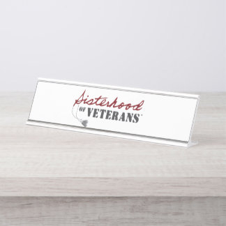 Sisters of Veterans Military Pride Design Desk Name Plate
