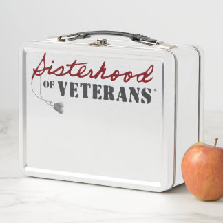 Sisters of Veterans Military Pride Design Metal Lunch Box