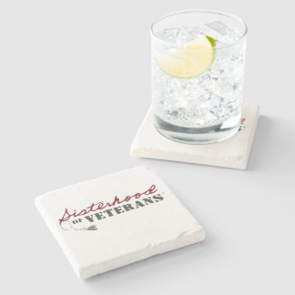 Sisters of Veterans Military Pride Design Stone Coaster