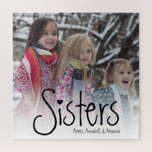 Sisters   Personalized Photo Jigsaw Puzzle