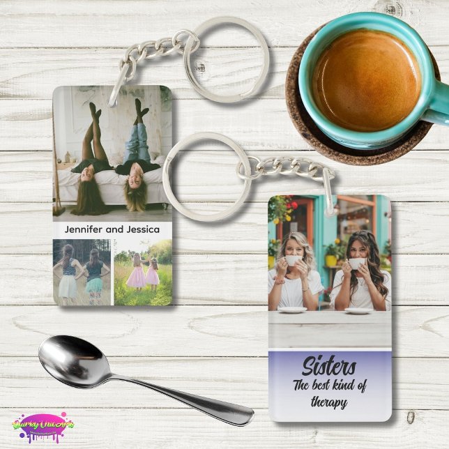 Sisters Photo Collage with Names, Best Therapy (Créateur téléchargé)