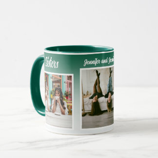 Sisters Photo Collage with Names, Best Therapy Mug