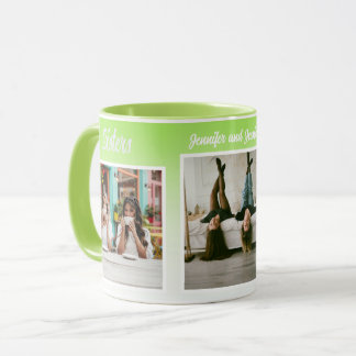 Sisters Photo Collage with Names, Best Therapy Mug