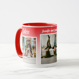 Sisters Photo Collage with Names, Best Therapy Mug