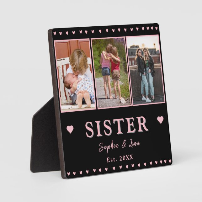 Sisters Photo Mug Plaque – Custom Gift for Her (Front)