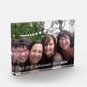 Sisters Photo Script Gift for Sisters Block