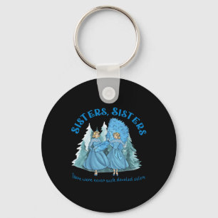 Sisters Pyjamas Holiday White Christmas Movie 1954 Keychain