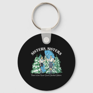 Sisters Pyjamas Holiday White Christmas Movie 1954 Keychain