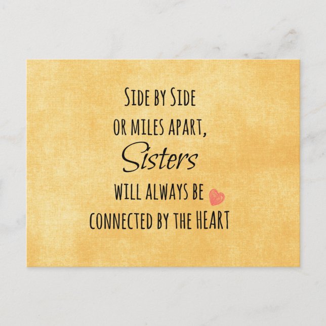 Sisters Quote Postcard (Front)