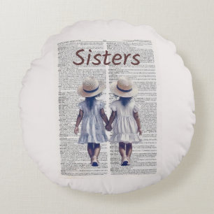 Sisters Round Pillow