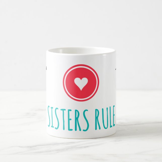 Sisters Rule White 11 oz Classic Mug (Center)