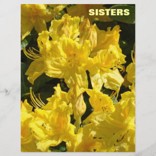 SISTERS Scrapbooking paper Yellow Rhodies Flowers