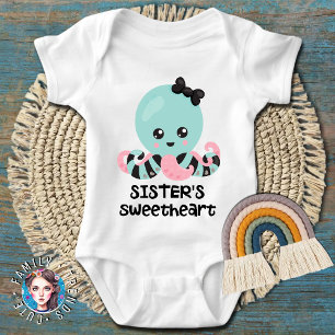 Sister's Sweetheart Kawaii Octopus Baby Bodysuit