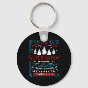 Sisters White Christmas Movie 1954 Pyjamas Holiday Keychain