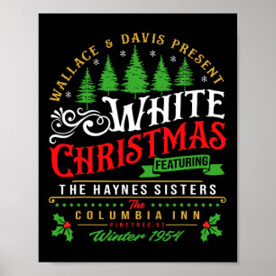 Sisters White Christmas Movie 1954 Pyjamas Holiday Poster
