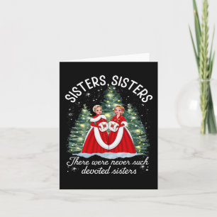 Sisters White Christmas Movie 1954 Xmas Snow Holid Card