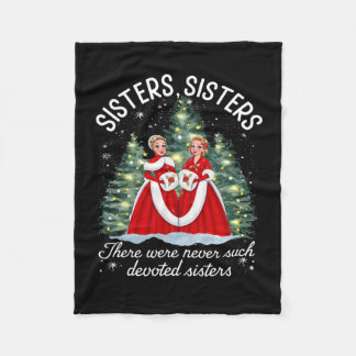 Sisters White Christmas Movie 1954 Xmas Snow Holid Fleece Blanket