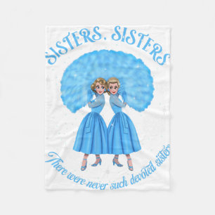 Sisters White Christmas Movie 1954 Xmas Snow Holid Fleece Blanket