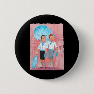 Sisters White Christmas Movie 1954 Xmas Snow Pajam 2 Inch Round Button