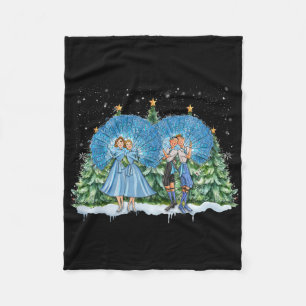 Sisters White Christmas Movie 1954 Xmas Snow Pajam Fleece Blanket
