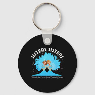 Sisters White Christmas Movie 1954 Xmas Snow Pajam Keychain