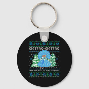 Sisters White Christmas Movie 1954 Xmas Snow Pajam Keychain