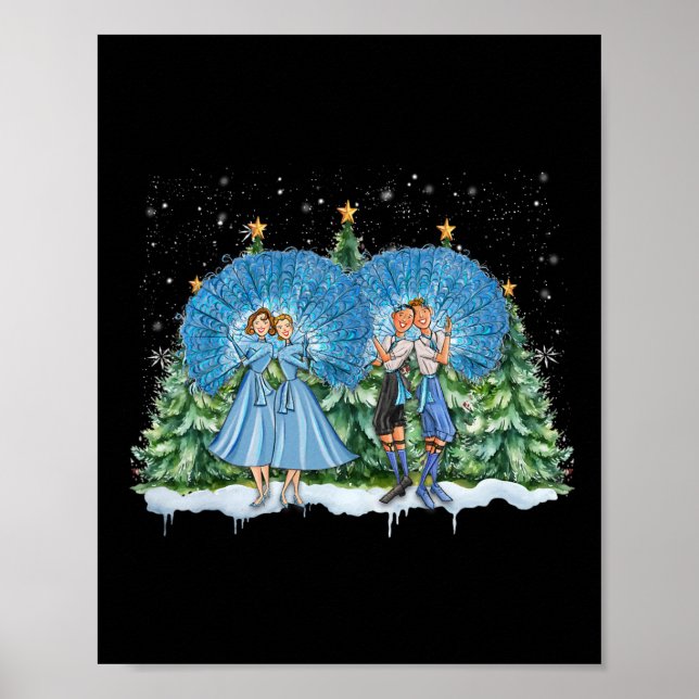 Sisters White Christmas Movie 1954 Xmas Snow Pajam Poster (Front)