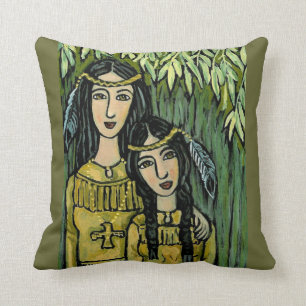 Sisters~ Willow and Sage Throw Pillow