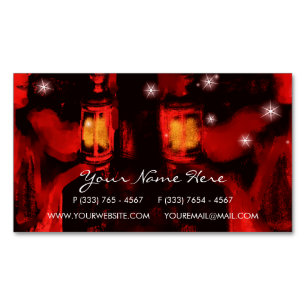 sisters with lamp 	Magnetic business card