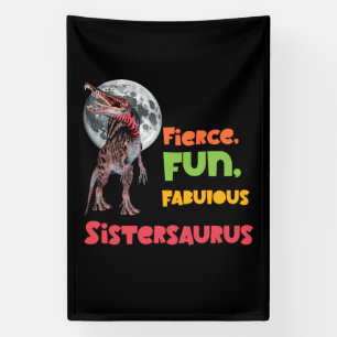 Sistersaurus Matching Sisters Dino Squad Design Banner